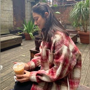 Zara Plaid Shacket - size M